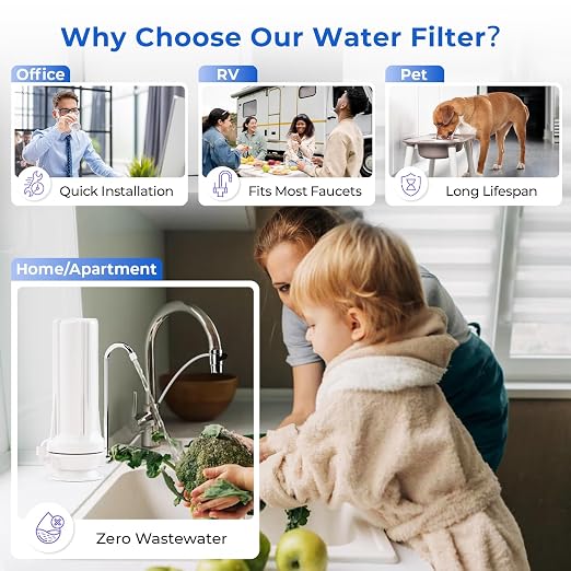 iSpring CKC1-PF 2.5" x 10" Countertop Water Filter, SGS-Tested Filter, Odors - Image 6