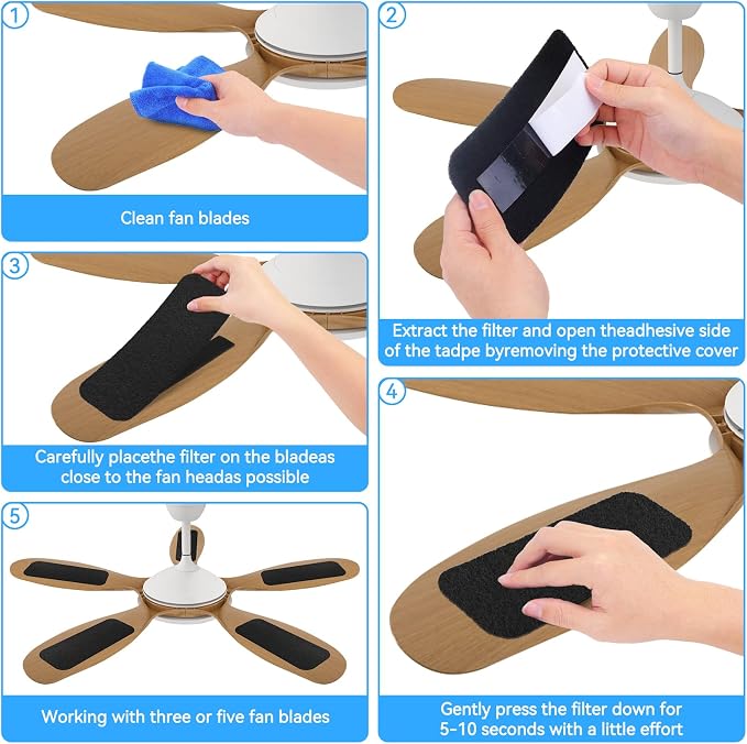 Ceiling Fan Air Filter -10 Pack Activated Coconut Shell Carbon Filter Rounded - Image 3