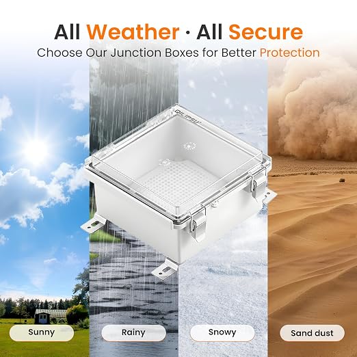 QILIPSU Waterproof Junction Box IP67 Outdoor Plastic Electrical Project - Image 5