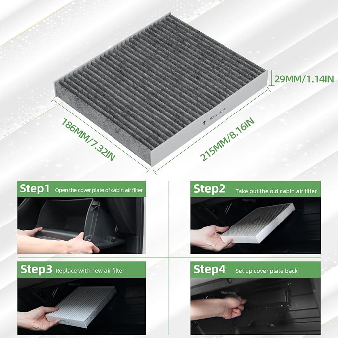 CF12157 Cabin Air Filter With Activated Carbon Compatible with Camry, - Image 7