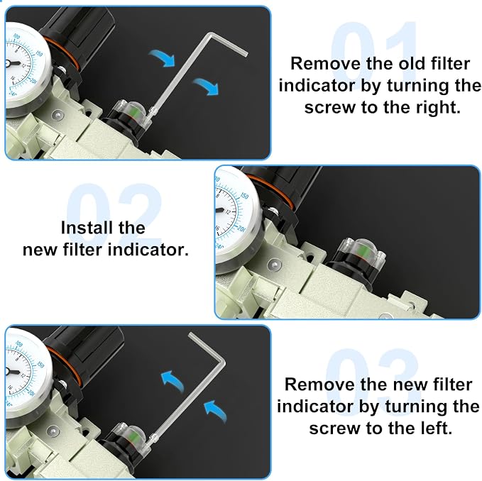 MEANLIN 2PCS Industrial Filter Indicator Replacement Kit - Image 5