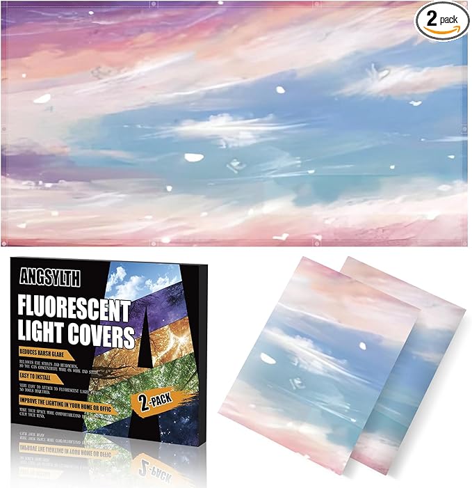 ANGSYLTH 2 Pcs Fluorescent Light Covers by ANGSYLTH