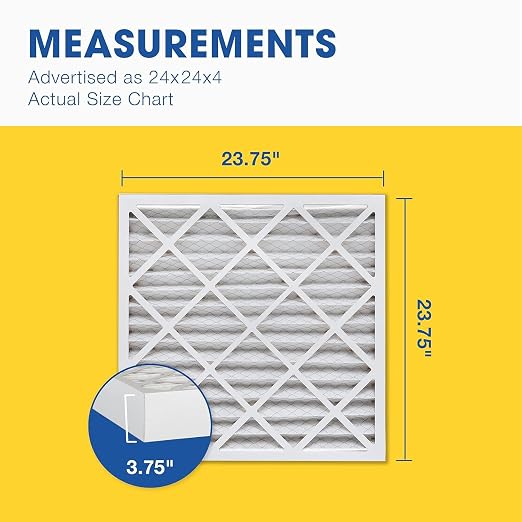 Aerostar 24x24x4 MERV 8 Air Filter 2 Pack, HVAC Pleated A/C Furnace Filters - Image 4