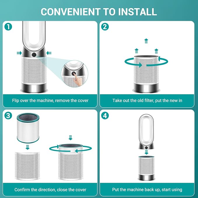 2 Pack TP01 HEPA Replacement Filter Compatible - Image 6