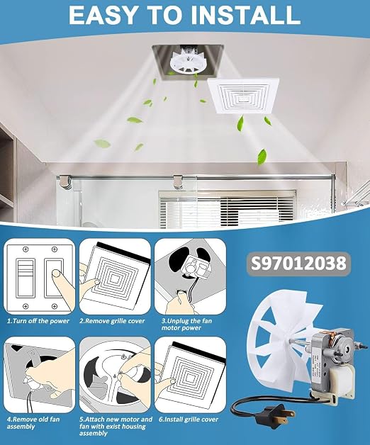 S97012038 Bathroom Exhaust Fan Motor Replacement Kit - Image 5