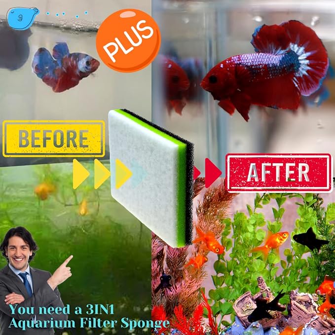 CORISRX 3IN1 Aquarium Filter Sponge Foam Pads - Image 3