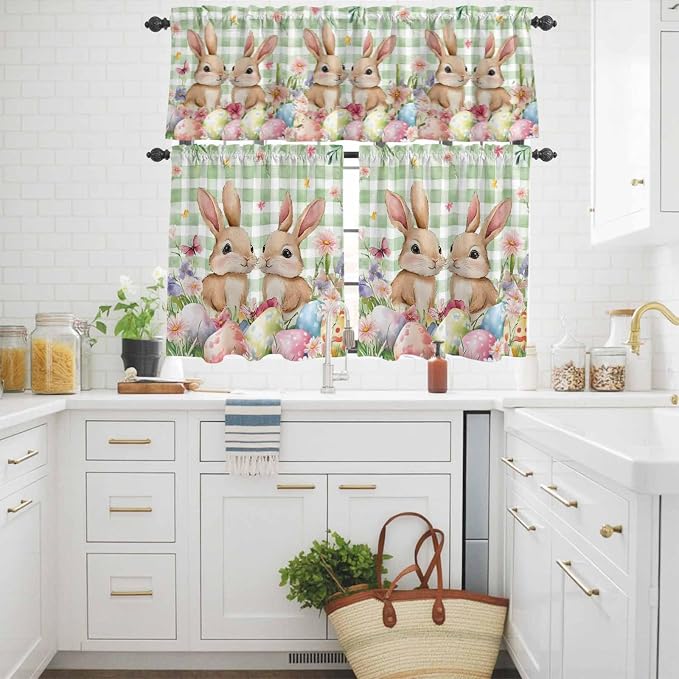 Easter Kitchen Curtains Set 3 Piece - Image 3