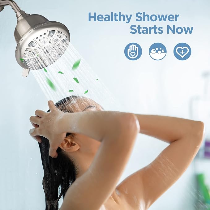 MakeFit Filtered Shower Head Brushed Nickel - Image 7
