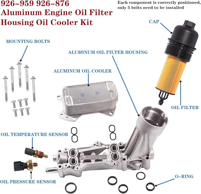 926-959 68105583AF for Dodge Charger Challenger Aluminum Engine Oil Filter - Image 5