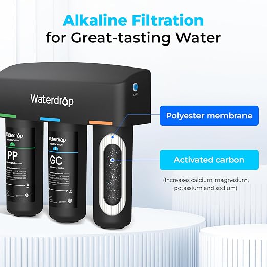 Waterdrop TSB-ALK 8 Layer Slightly Alkaline Under Sink Water Filter System - Image 6