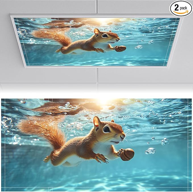 2 Pack Fluorescent Light Covers 4x2 ft Magnetic Light Covers by seewan