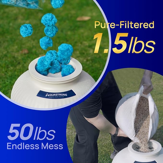 AQUASTRONG Pool Filter Balls for Sand Filter Pump, 1.5 lbs Reusable Sand Filter - Image 6