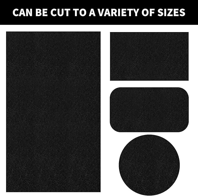 Cut-to-Fit Activated Carbon Filter Sheet Charcoal Air Vent Filters Pad Black - Image 4