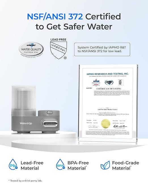 Waterdrop Water Filter for Sink Faucet, Visible Filter Housing, 320-Gallon Long - Image 8