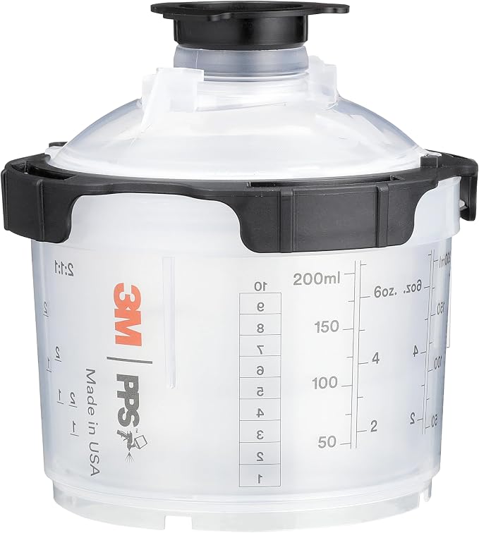 3M PPS 2.0 Spray Gun Cup, Lids and Liners Kit, 6 Ounces, 200-Micron Filter - Image 12