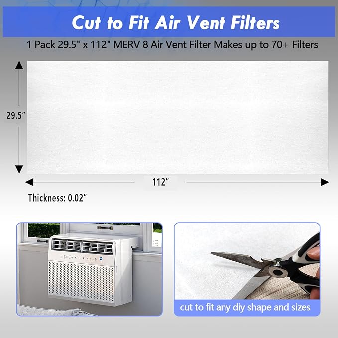 MERV 8 Filter Material, 23 Ft² Cut to Fit Air Filters Electrostatic Media - Image 3