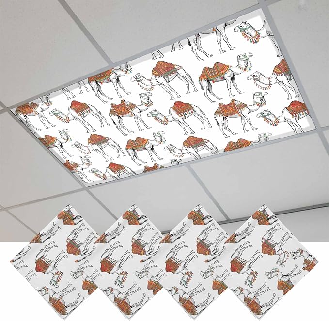 4 Pack Fluorescent Light Cover, Sand Camel Light Covers by Unknown