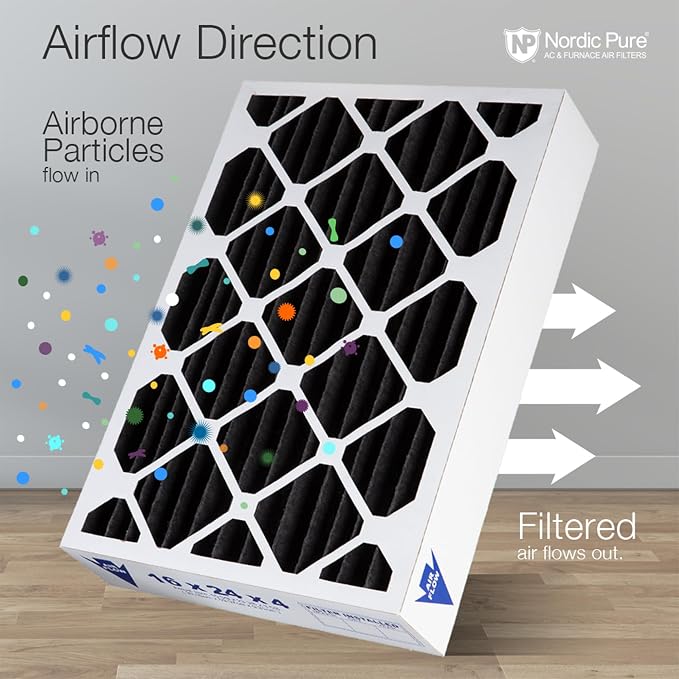 Nordic Pure 16x20x4 Pure Carbon Pleated Odor Reduction Merv 8 Furnace Filters 6 - Image 8