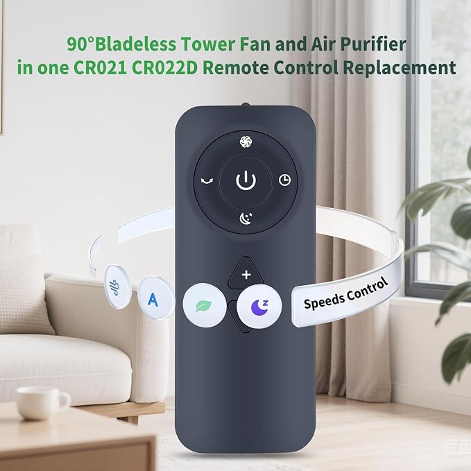 Replacement New Remote Control for U ULTTY Bladeless Tower Fan and Air Purifier - Image 2