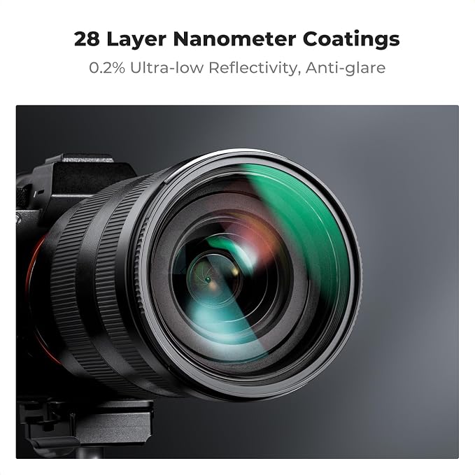 K&F CONCEPT 77mm Black Diffusion 1/4 & 1/8 Lens Filter Kit, Mist Cinematic - Image 7
