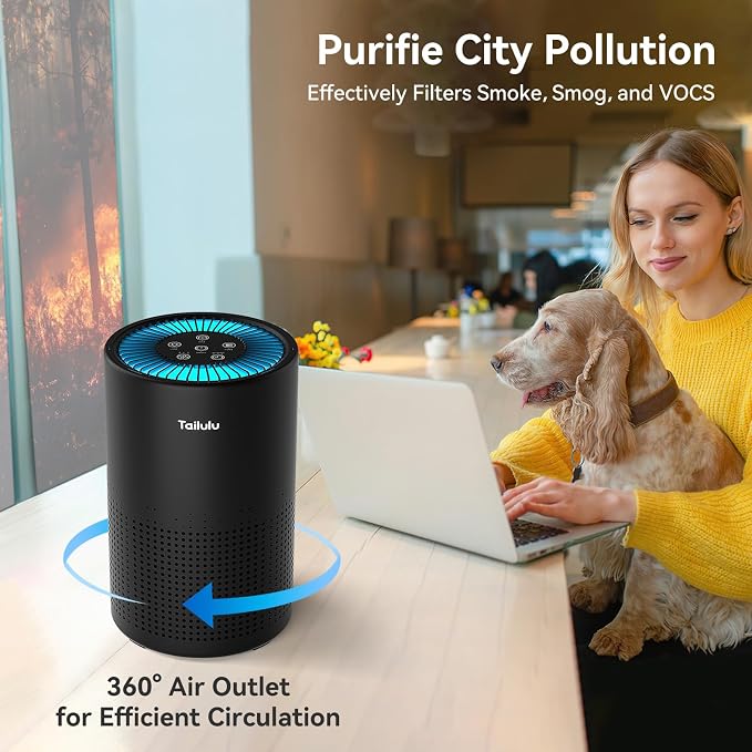 Air Purifiers for Bedroom Home, Tailulu H14 True HEPA Air Purifier Filter - Image 7