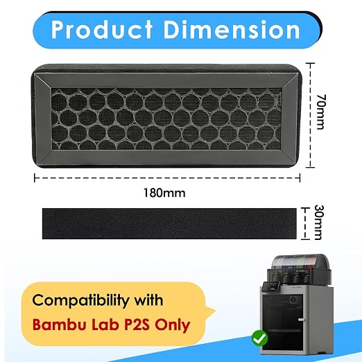 2PCS Activated Carbon Air Filters Compatible - Image 3