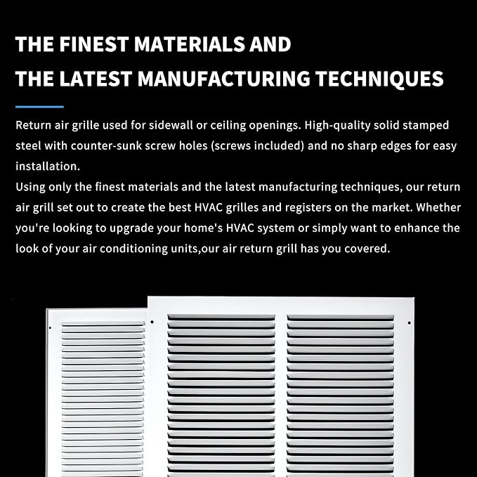 14x14 Return Air Grille, Air Return Vent Cover, Flat Vent Cover, Rejillas De - Image 5