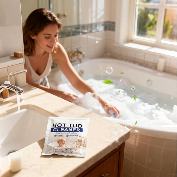 Tub Cleaner, 59ml Anti Scaling Long Lasting Cleaning Agent, Bathtub Cleaner for Sink, Floor, and Wall Surfaces, Fast Acting Effective Formula, Safe for Home and Commercial Use, for Dorm Room, Hotel