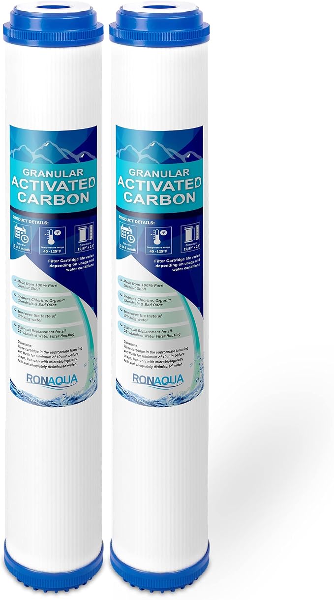Standard Whole House Coconut Shell Granular Activated Carbon Water Filter 20” x by Ronaqua