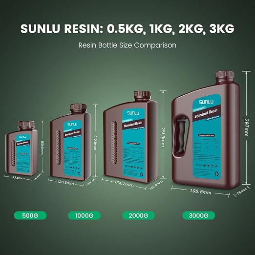 SUNLU 2000g Standard Resin for 3D Printer, Fast-Curing Photopolymer Resin for - Image 8