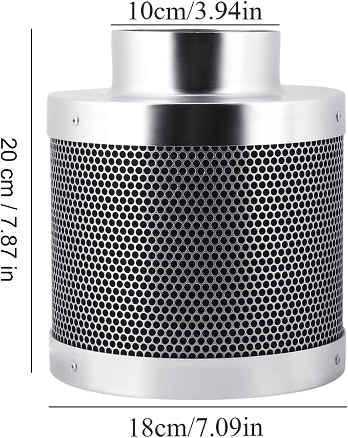 Stainless Steel Carbon Filter, 4 Inch Smelliness Control Scrubber, Odor Scrubber - Image 4