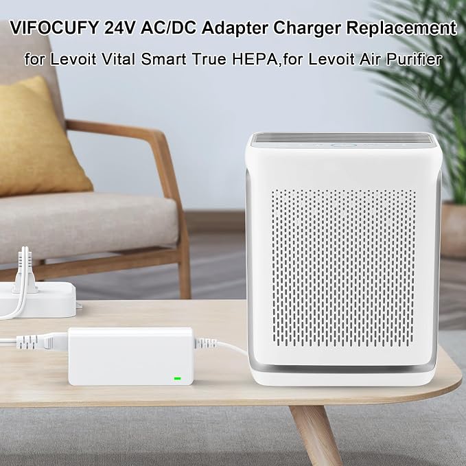 24V AC/DC Adapter Charger for Levoit Vital 200S LAP-V201S-WUS LAP-V201S-AUSR - Image 2