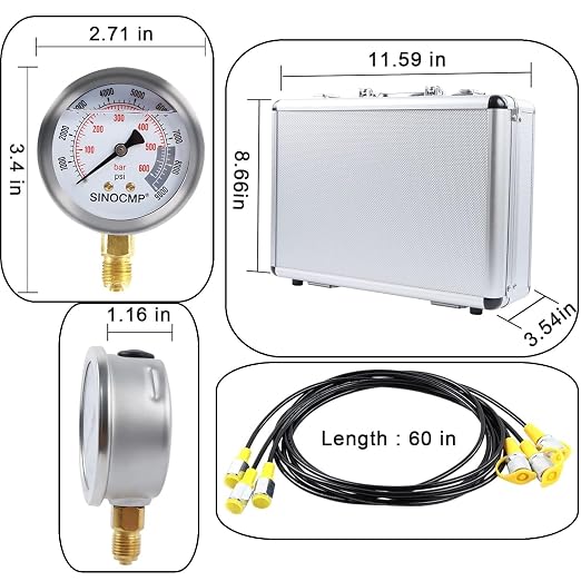 SINOCMP Hydraulic Pressure Test Kit - Image 8