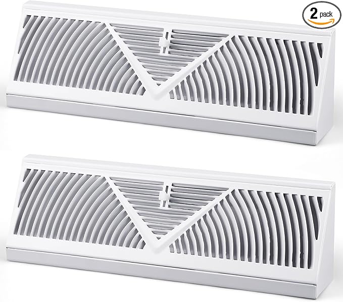 Yaocom 2 Pack Baseboard Register Vent 15 Inch Duct Opening Size Vent Covers by Yaocom