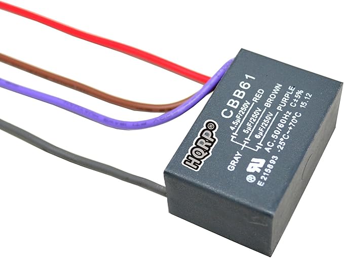 HQRP Capacitor compatible with Harbor Breeze Ceiling Fan 4.5uf+5uf+6uf 4-Wire by HQRP