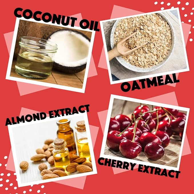 Natural Dog Shampoo with Pump, Soothing Cherry Almond Oatmeal, 1 Gallon