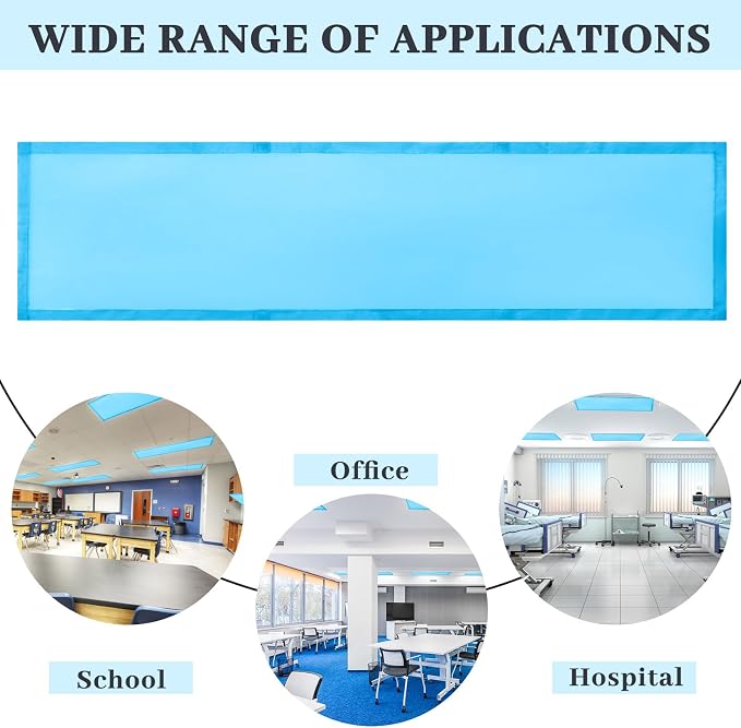1 Pcs 1 x 4 ft Magnetic Fluorescent Light Covers Fabric Ceiling Light Filter - Image 5