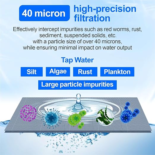 Whole House Spin Down Sediment Water Filter, 40 Micron, Reusable and Flushable - Image 2