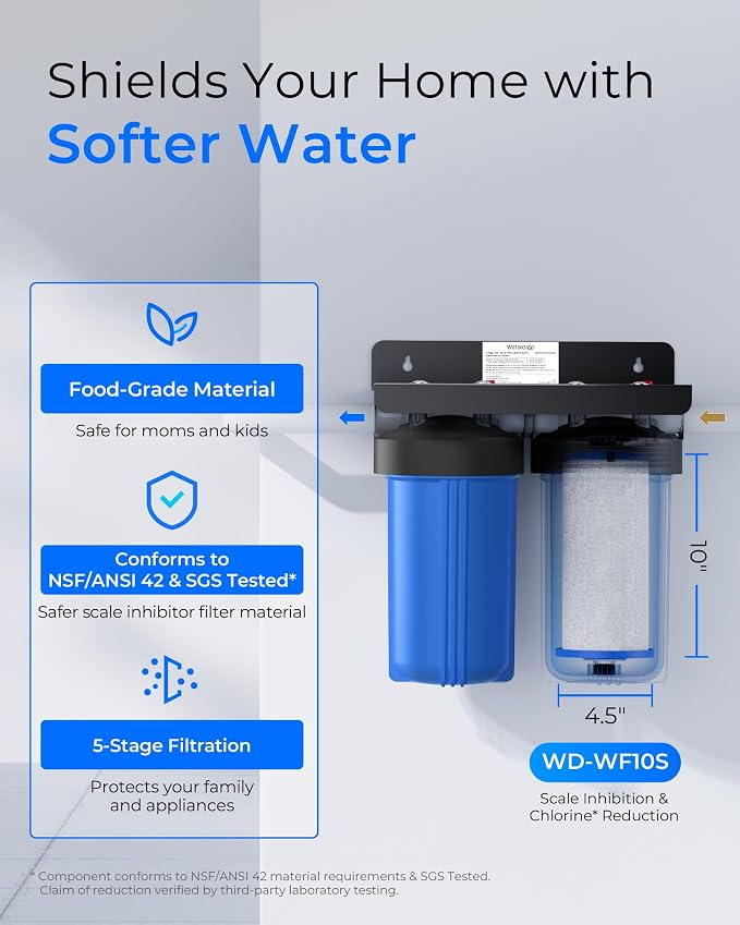 Waterdrop Whole House Water Filter, Anti-Scale Sediment Filter Cartridge - Image 3