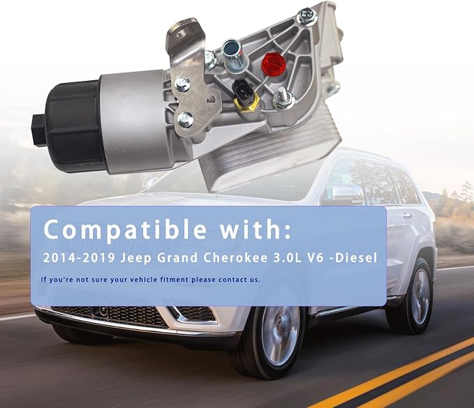 Oil Cooler Filter Housing for 2014-2019 Jeep Grand Cherokee 3.0L V6 Diesel - Image 2