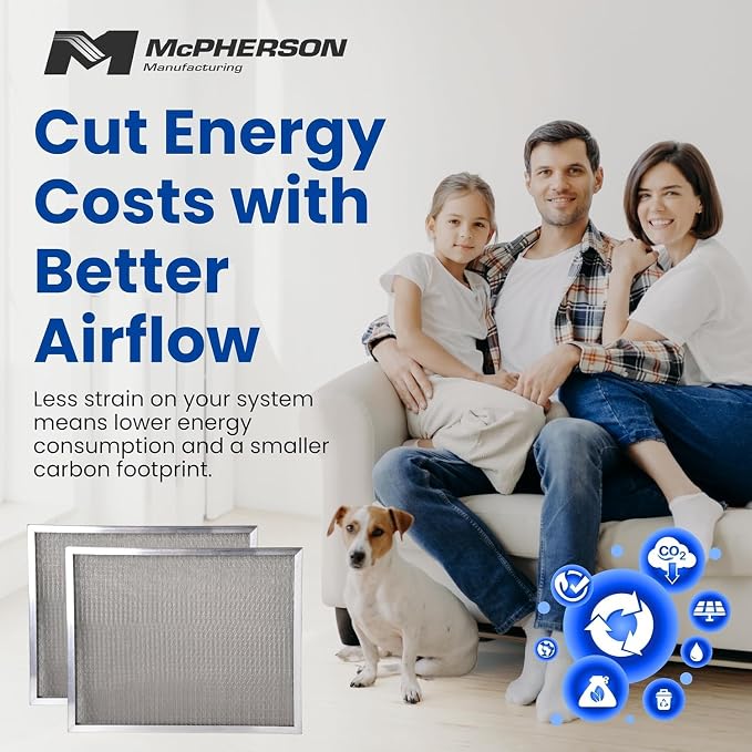 McPherson Reusable Air Filter 20x16x1 | Washable MERV 8 | Made in USA Metal - Image 6