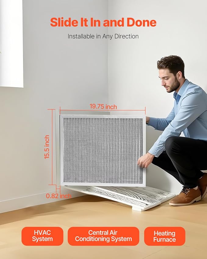 VEVOR Electrostatic Air Filter, MERV 8 Long Lifetime, Healthier Home or Office - Image 4