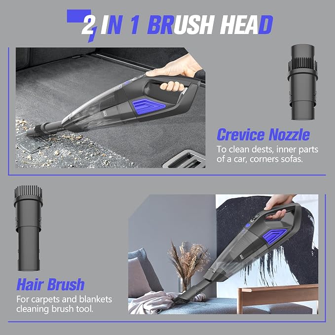 Handheld Vacuum Cordless Cleaner, Powerful Portable and Dust Buster Hand Vcauum - Image 3