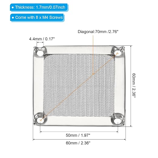 PATIKIL 60mm Fan Filter Grills - Image 2