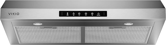 30 Inch Under Cabinet Range Hood, 900CFM Fast Venting Ducted, Kitchen Hood by VIKIOHOME