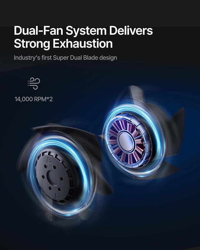 xTool SafetyPro IF2 2.0 Hyper Flow Inline Duct Fan, 14000RPM Dual Fans - Image 5