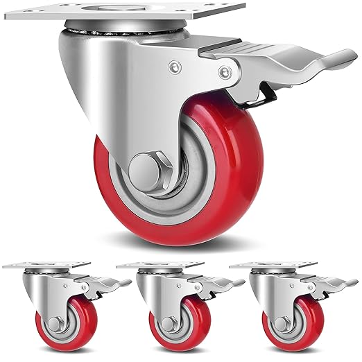 3 Inch Industrial Heavy Duty Swivel Caster Wheels by TABKEER