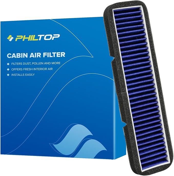 PHILTOP Premium HEPA Cabin Air Filter w/Dual Activated Carbon, Compatible by PHILTOP