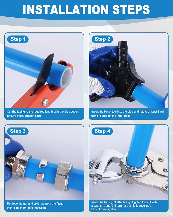 Compressed Air Line Kit, 3/4 Inch ID x 100FT HDPE-Aluminum Compressed Air - Image 6