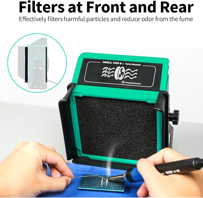 YIHUA 948DQ-I Solder Fume Extractor Fan Solder Smoke Absorber Remover Tiltable - Image 6